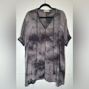 Simisue Charcoal Tie-Dye Tunic/Dress wear with Leggings!